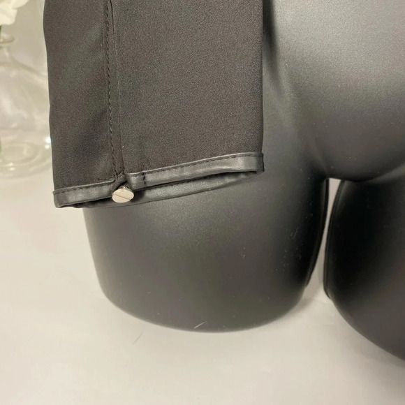 Forever 21 Women's Black Sheer Long Sleeve Top Small Minimalist Elegant - Picture 7 of 9